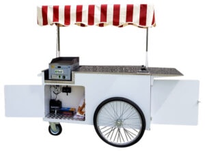 carrello spinta street food fry top gas